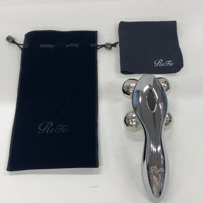 C679 MTG プラチナ電子ローラー ReFa 4 CARAT (リファフォーカラット) RF-FC1932B 美顔ローラー（外箱なし説明書なし）【Ｗ】