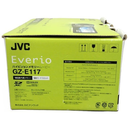 C975 D JVC Everio ハイビジョンメモリームービー GZ-E117-R フルHD×光学40倍ズーム ビデオカメラ