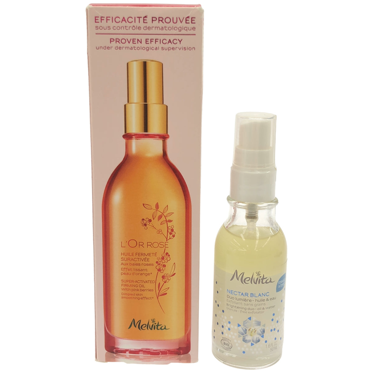 Z000 Melvita ロルロゼ ブリリアント ボティオイル 100ML & NB ウォーターオイル デュオ 50ML 計2個セット　ラスト1点！