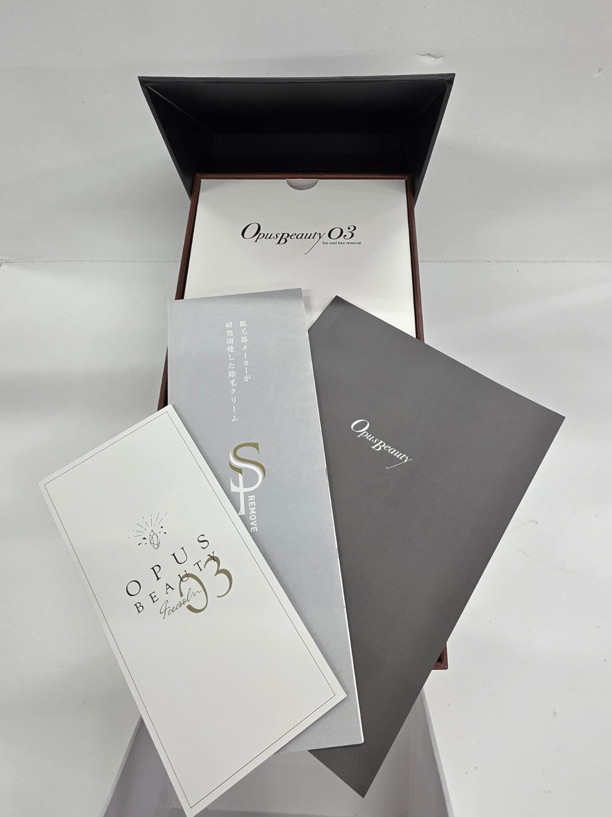 CU23 OPUS BEAUTY 03（オーパスビューティ ゼロスリー） 家庭用脱毛器 アイスクール脱毛 冷却 THRシステム オート照射 キッズ脱毛 (ピュアホワイト×ローズゴールド)
