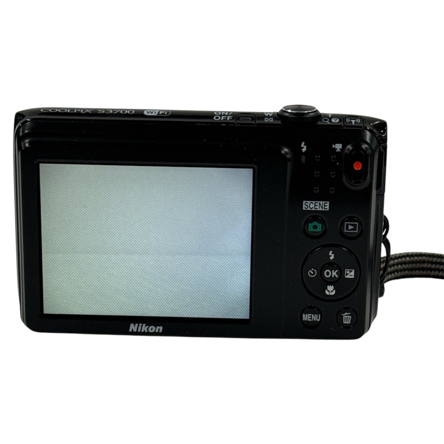 CH17 ニコン Nikon COOLPIX S3700 デジカメ ブラック 稼働品 光学8倍ズーム 2005万画素