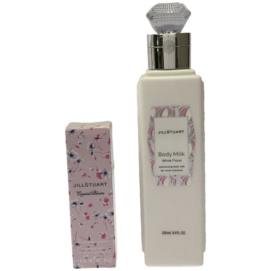 Z000 JILL STUART ボディミルク ホワイトフローラル 250mL & クリスタルブルーム リップブーケ セラム 02 6mL 2本セット　ラスト1点！