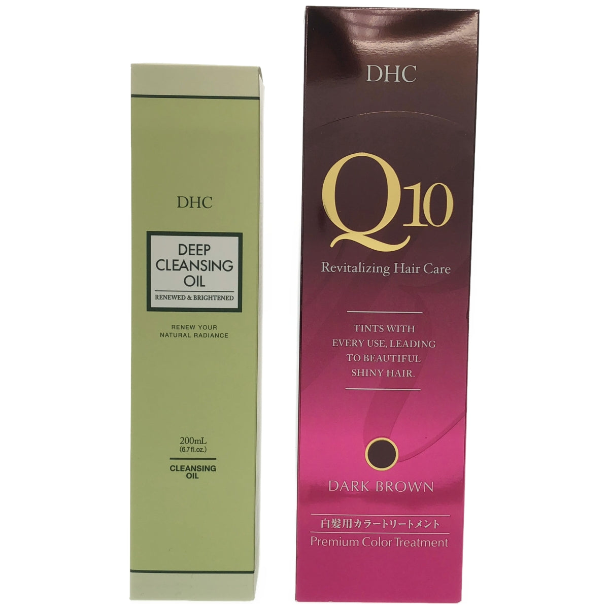 Z000 DHC 薬用 ディープ クレンジング オイル 200mL & プレミアム カラートリートメント ダークブラウン 235g 2本セット