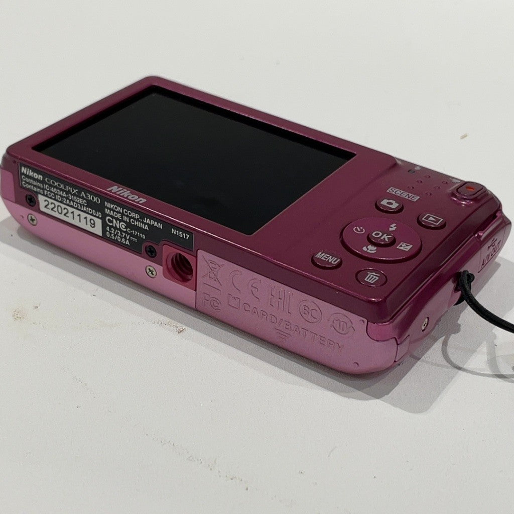 C9U4 D Nikon デジタルカメラ COOLPIX A300 光学8倍ズーム 2005万画素 ピンク A300PK