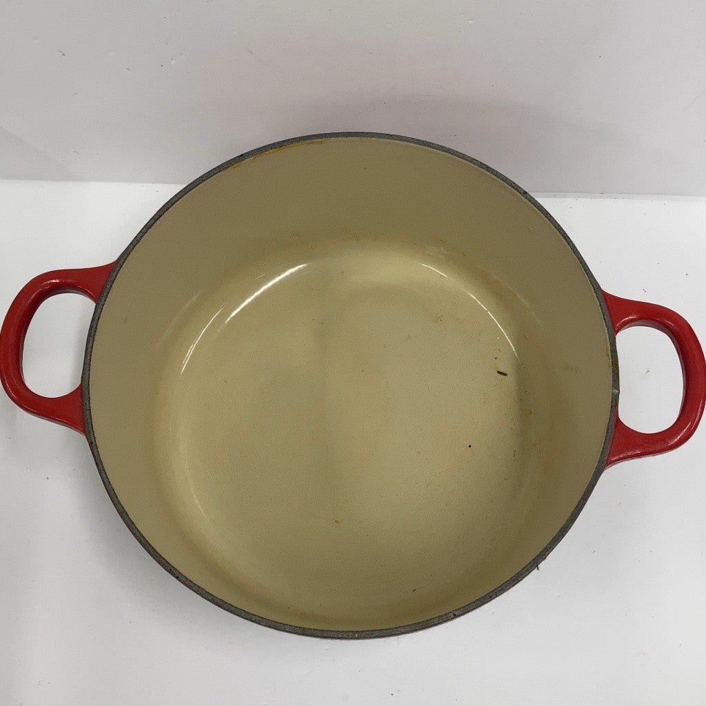 C97B D LE CREUSET ル・クルーゼ ココットロンド 22cm 両手鍋 チェリーレッド