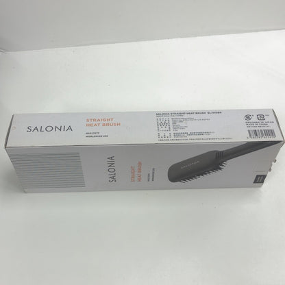 CHP2 SALONIA サロニア ストレートヒートブラシ ワイド ブラック 海外対応 MAX210℃