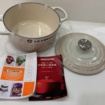 C9E1 D LE CREUSET ル・クルーゼ シグニチャー ココット・ロンド 18cm メレンゲ