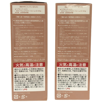 Z000 ヘアボーテ エクラ ボタニカル エアカラーフォーム EX ライトブラウン 80g 2点セット　ラスト1点！