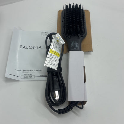 CHP2 SALONIA サロニア ストレートヒートブラシ ワイド ブラック 海外対応 MAX210℃