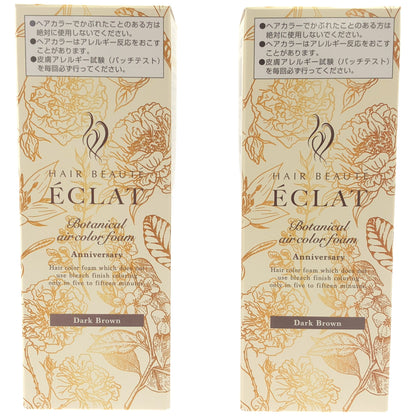Z000 ヘアボーテ エクラ ボタニカル エアカラーフォーム EX ダークブラウン 80g 計2本セット　ラスト1点！