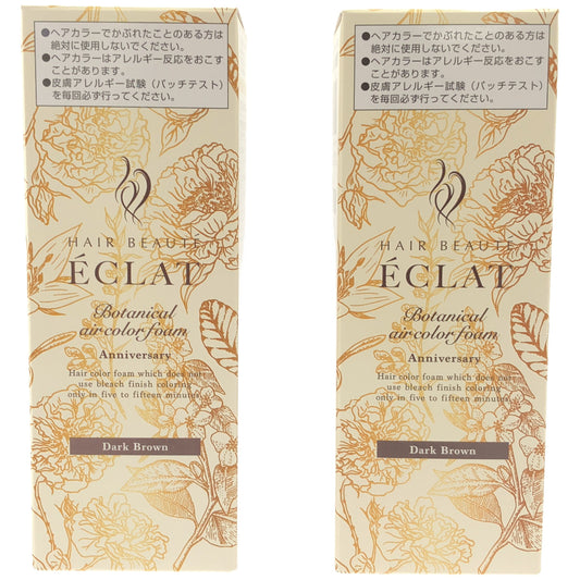 Z000 ヘアボーテ エクラ ボタニカル エアカラーフォーム EX ダークブラウン 80g 計2本セット　ラスト1点！