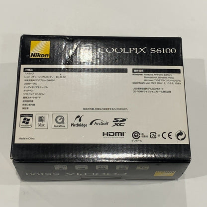 C9P1 D NikonデジタルカメラCOOLPIX S6100 ノーブルブラック S6100BK