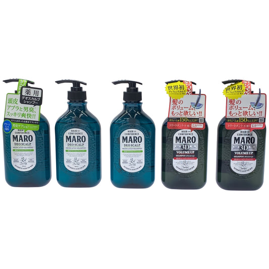 Z000 マーロ 薬用スカルプシャンプーDE 480mL & 3DボリュームアップシャンプーEX 460mL 5本セット