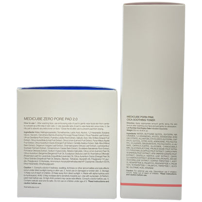 Z000 メディキューブ ZERO PORE PAD 2.0 70枚/155g & PDRN PINK CICA SOOTHING TONER 250ml 2個セット　ラスト1点！