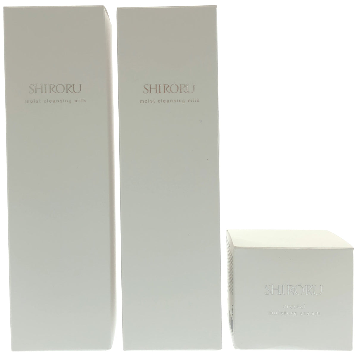 Z000 SHIRORU モイストクレンジングミルク 120g 2本 & クリスタル モイスチャークリーム 30g 計3個セット　ラスト1点！