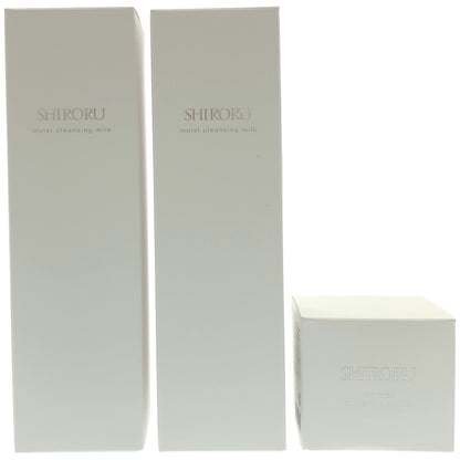 Z000 SHIRORU モイストクレンジングミルク 120g 2本 & クリスタル モイスチャークリーム 30g 計3個セット　ラスト1点！