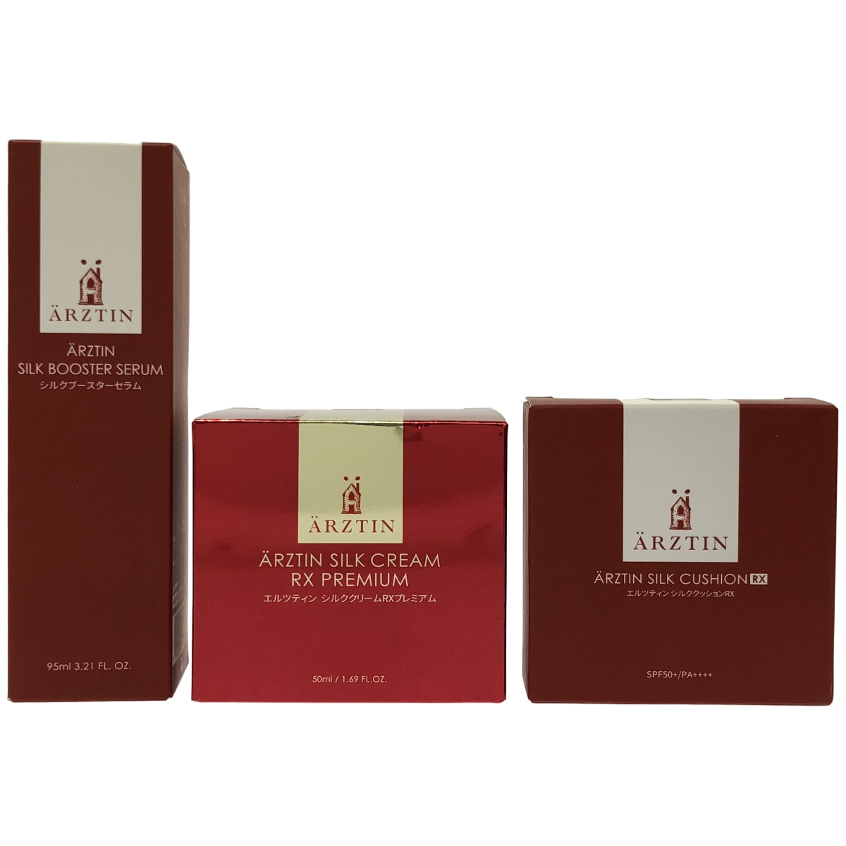 Z000 エルツティン シルククリームRXプレミアム 50mL & シルクブースターセラム 95mL & シルククッションRX 12g 計3個セット　ラスト1点！