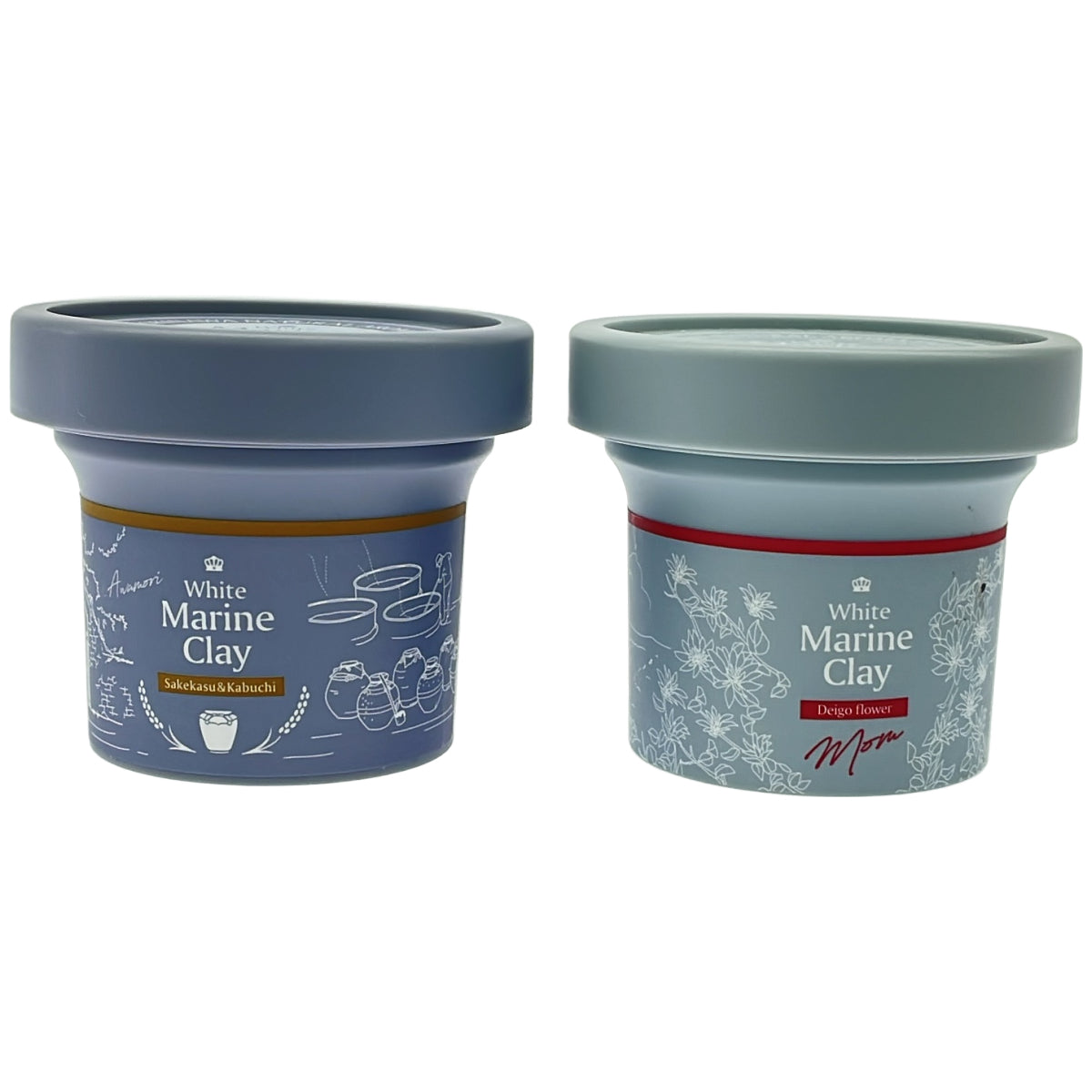 Z000 琉球のホワイトマリンクレイ MOM(でいごの花の香り) 130g & 発泡酒かす&カーブチーの香り 130g 計2個セット　ラスト1点！