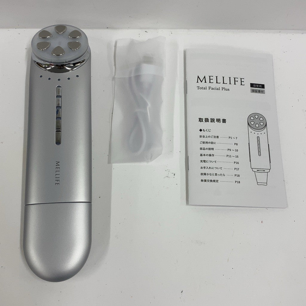 C54M MELLIFE トータルフェイシャルプラス 美顔器 毛穴洗浄 EMS RF LED 超音波 イオン導入