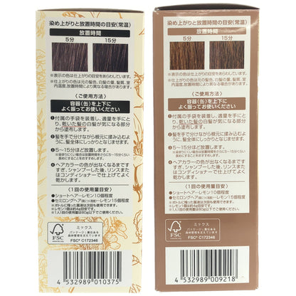 Z000 ヘアボーテ エクラ ボタニカル エアカラーフォーム EX ダークブラウン 80g & ライトブラウン 80g 2点セット　ラスト1点！