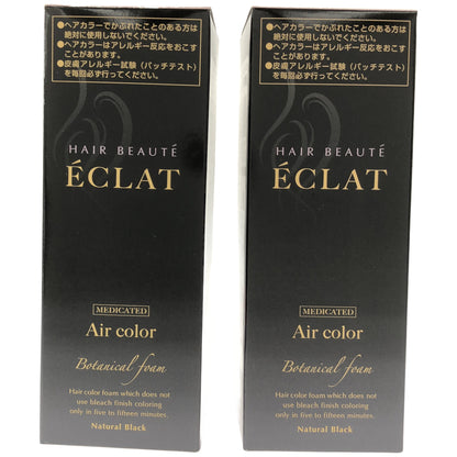 Z000 ヘアボーテ エクラ ボタニカル エアカラーフォーム ナチュラルブラック 80g 計2本セット　ラスト1点！