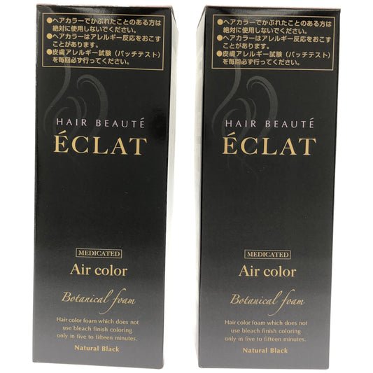 Z000 ヘアボーテ エクラ ボタニカル エアカラーフォーム ナチュラルブラック 80g 計2本セット　ラスト1点！