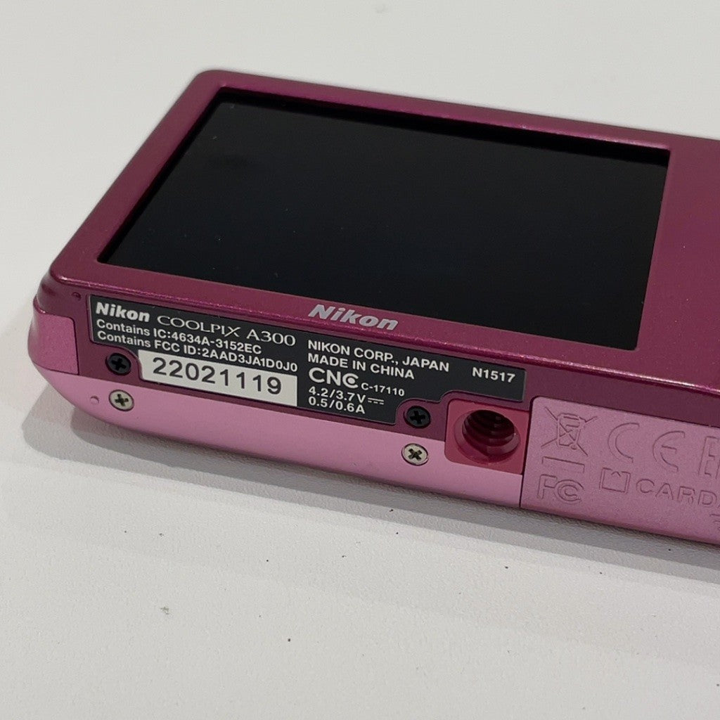 C9U4 D Nikon デジタルカメラ COOLPIX A300 光学8倍ズーム 2005万画素 ピンク A300PK