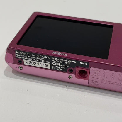 C9U4 D Nikon デジタルカメラ COOLPIX A300 光学8倍ズーム 2005万画素 ピンク A300PK