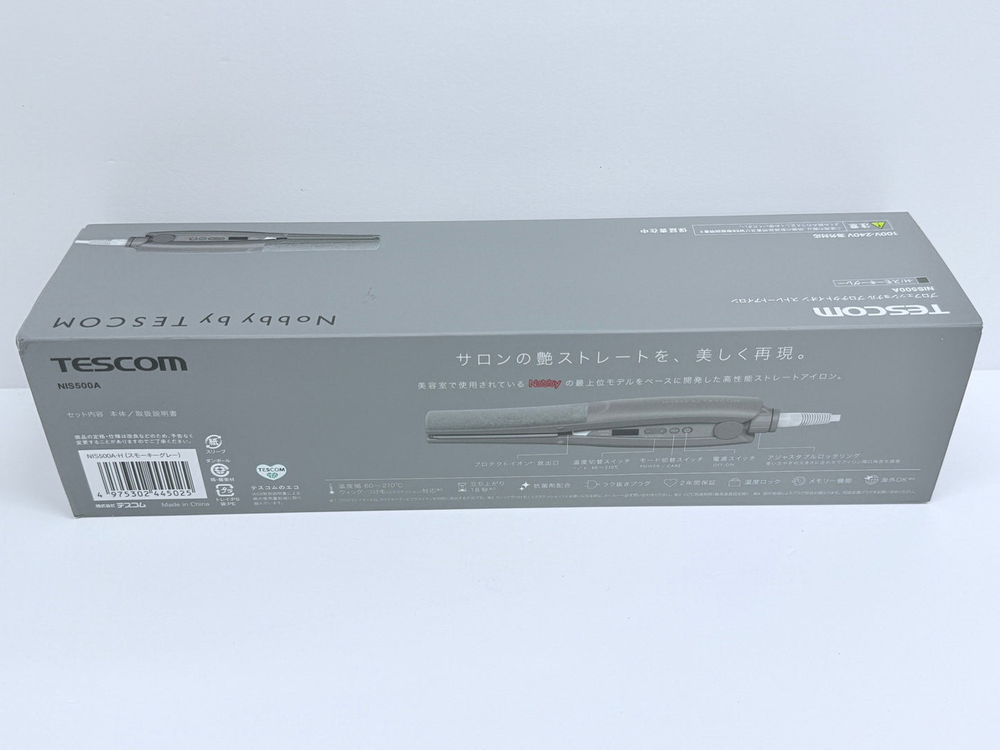 CH20 D Nobby by TESCOM テスコム ストレート ヘアアイロン NIS500A-H スモーキーグレー