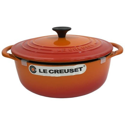 C909 D ル・クルーゼ ココット・ロンド 22cm オレンジ 鋳物ホーロー鍋 両手鍋 Le Creuset