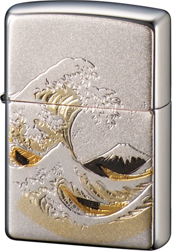 ZIPPO 電鋳板 波富士 和柄
