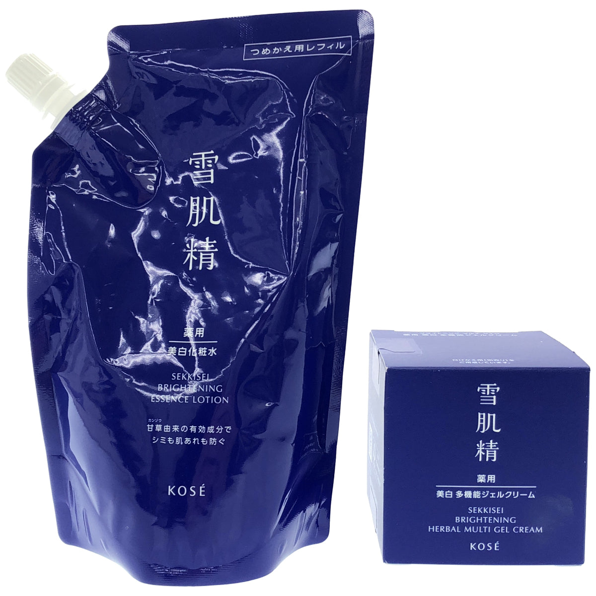 Z000 薬用雪肌精 ブライトニング マルチ ジェル 80g & エッセンス ローション つめかえ用 310mL 2点セット　ラスト1点！