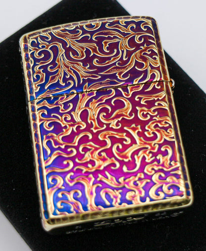 ZIPPO アーマー 唐草 ドラゴン 5面加工 ブラス