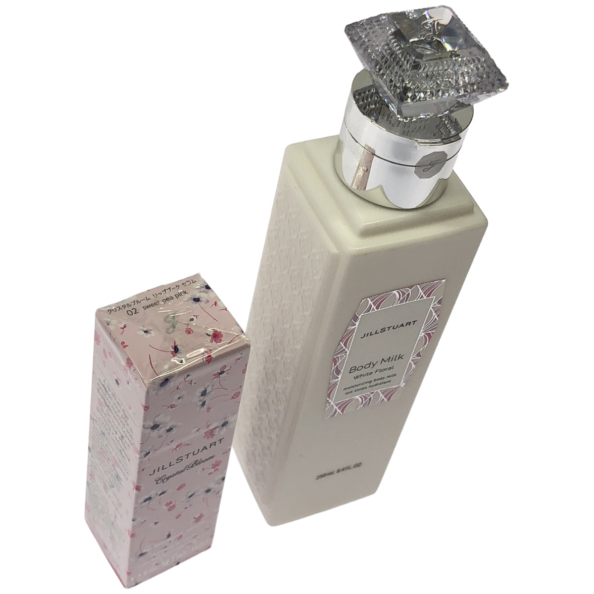 Z000 JILL STUART ボディミルク ホワイトフローラル 250mL & クリスタルブルーム リップブーケ セラム 02 6mL 2本セット　ラスト1点！
