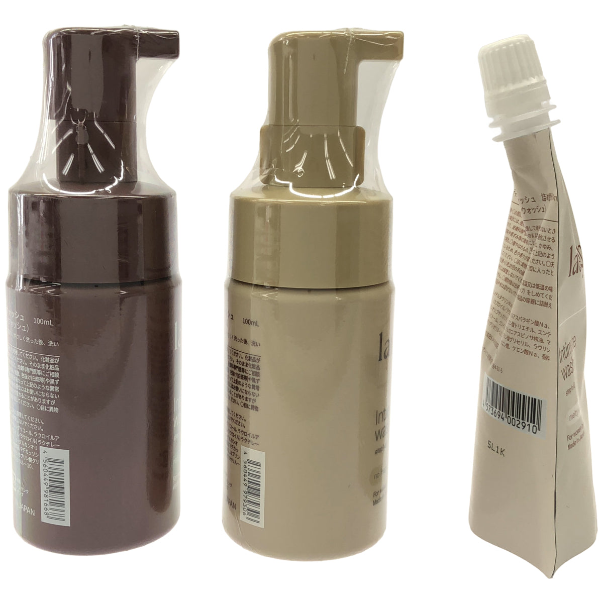 Z000 ラフドット インティメイトウォッシュ 100mL レッドワイン & 無香料 & メルティバニラ 詰め替え用 3個セット　ラスト1点！