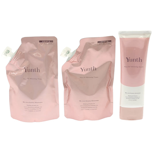 Z000 Yunth 生VC クレンジングクリーム クレンジング 120g & 薬用 ホワイトニング ローション VCP 110mL ×2 3個セット