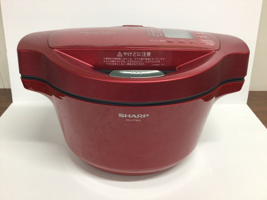 C685 D SHARP シャープ KN-HT99A-R ヘルシオ ホットクック 水なし 自動調理器 レッド系