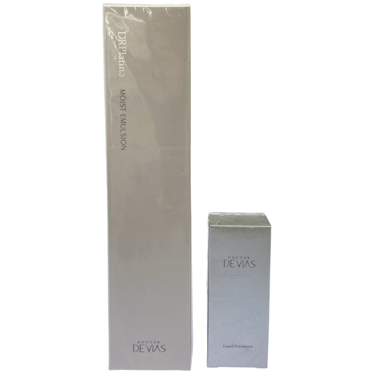 Z000 DRデヴィアスプラチナ モイストエマルジョン 125ml & リキッドファンデーション イエロー 30ml 2個セット