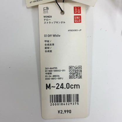 C93X D UNIQLO:C ユニクロシー ナローストラップサンダル M~24.0cm 01 off White
