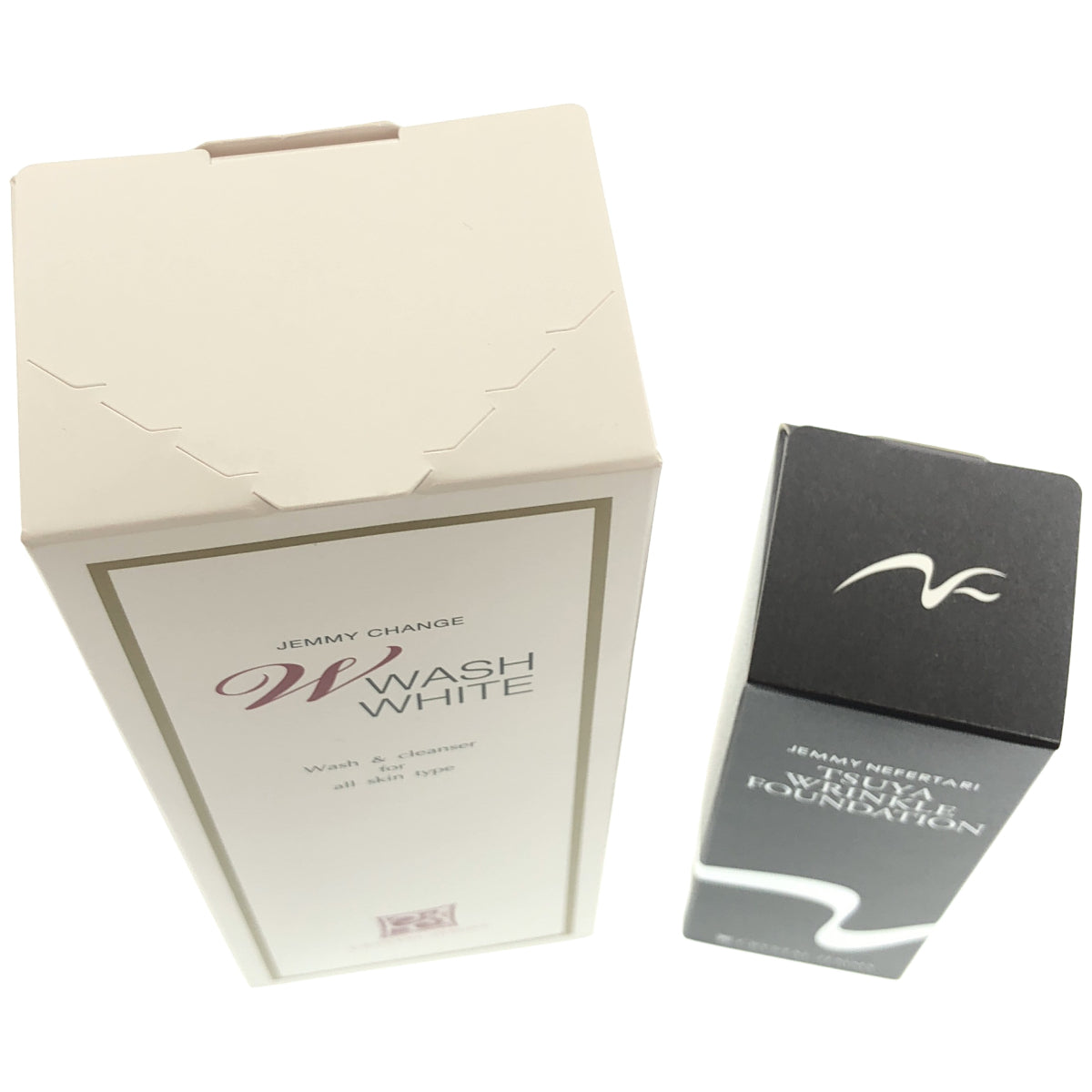Z000 ジェミーネフェルタリ つやリンクルファンデーション 15mL & ジェミーチェンジ Wウォッシュホワイト 125g 計2本セット　ラスト1点！