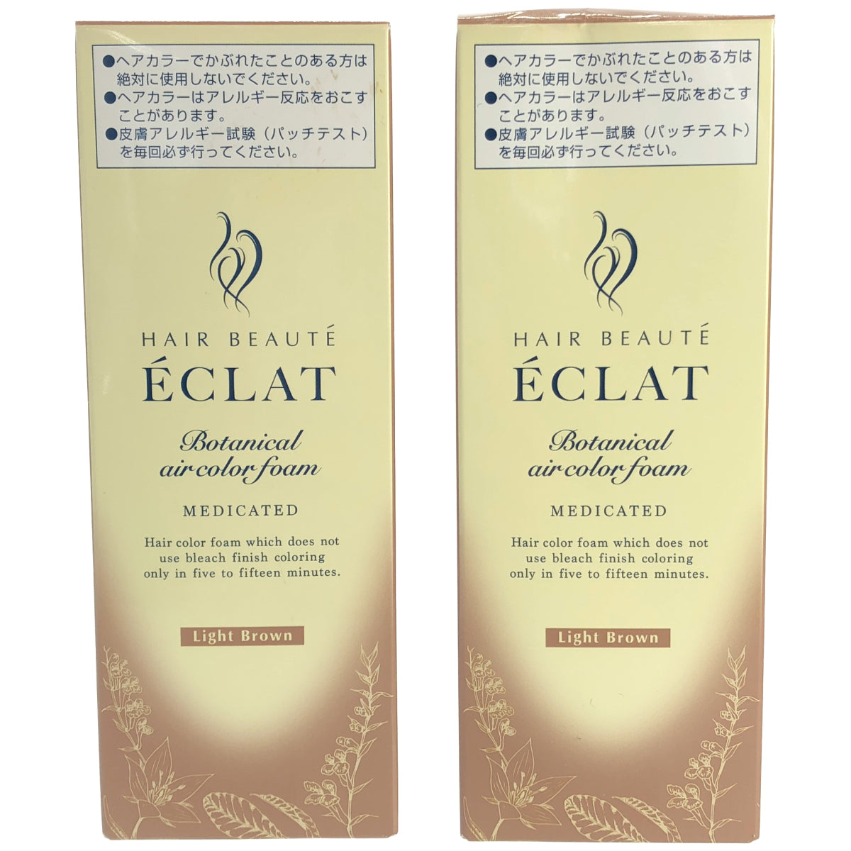 Z000 エアボーテ エクラ ボタニカル エアカラーフォーム EX ライトブラウン 80g 2点セット　ラスト1点！