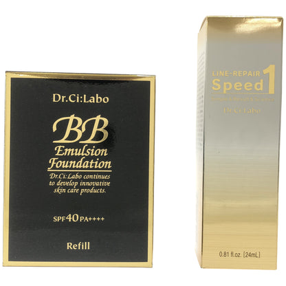 Z000 シーラボ BBエマルジョンファンデーション レフィル 14g & ラインリペアスピード 1 24mL 計2個セット　ラスト1点！