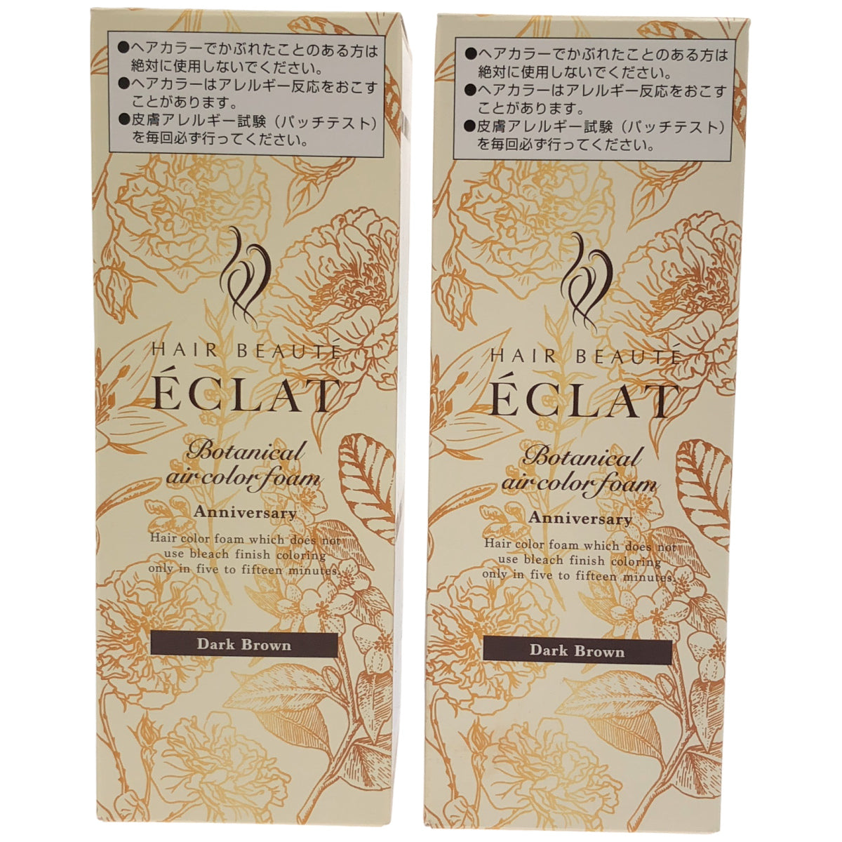 Z000 ヘアボーテ エクラ ボタニカル エアカラーフォーム EX ダークブラウン 80g 計2本セット　ラスト1点！