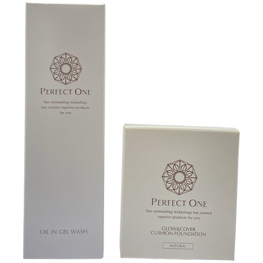 Z000 パーフェクトワン オイルインジェルウォッシュ 120g & グロウ&カバークッションファンデーション 14g 2個セット