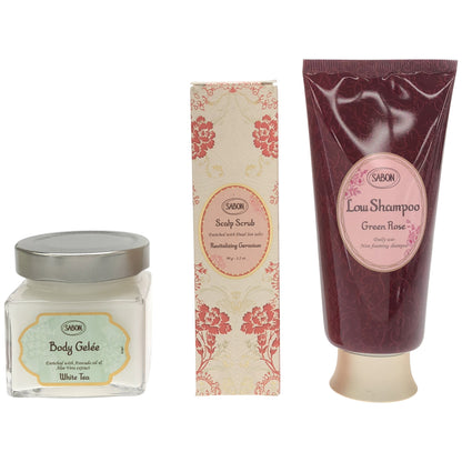 Z000 SABON ヘッドスクラブ リプレニッシング 90g & ローシャンプー グリーン・ローズ 200mL などセット　ラスト1点！