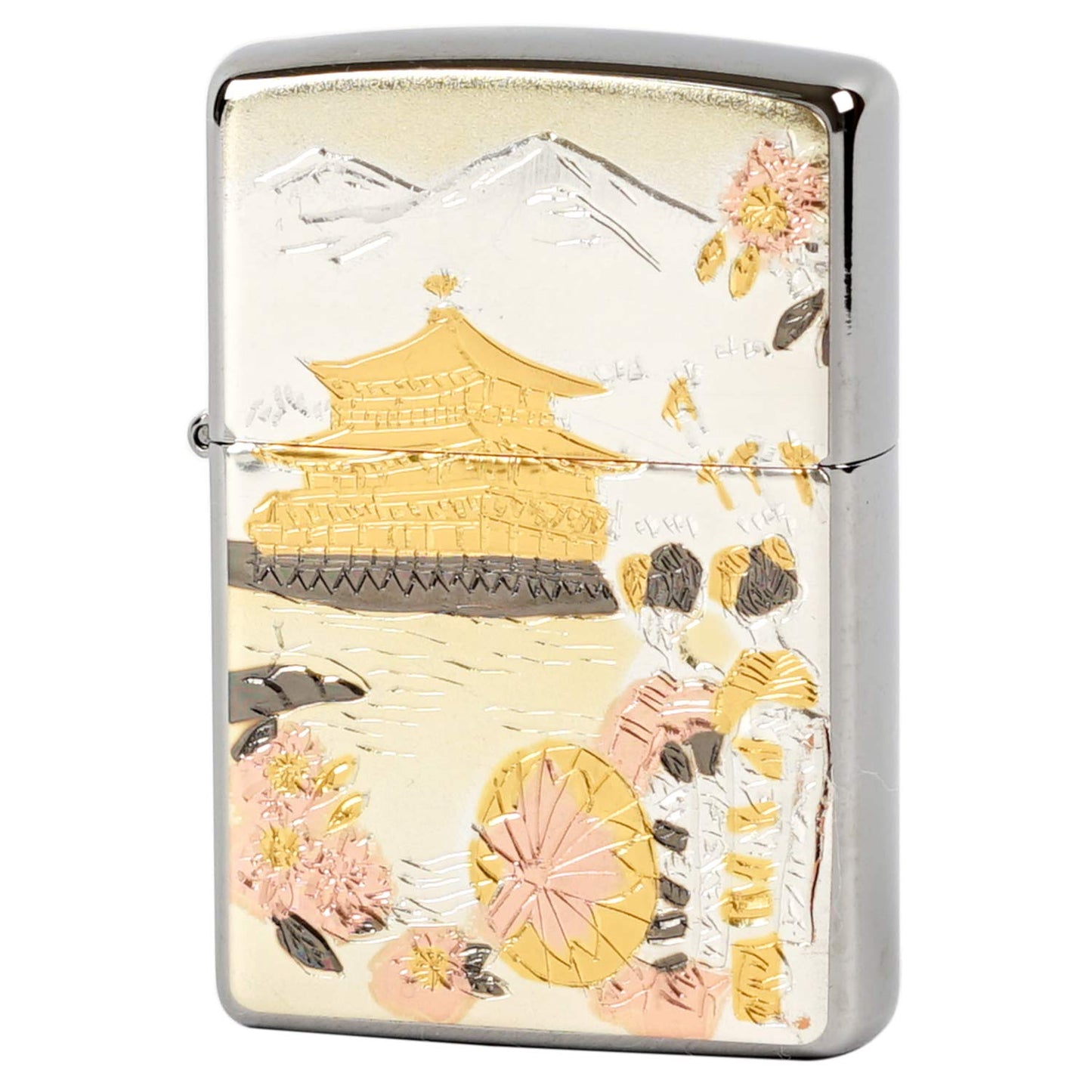ZIPPO ジッポ― オイルライター ジッポ zp 電鋳板 金閣寺