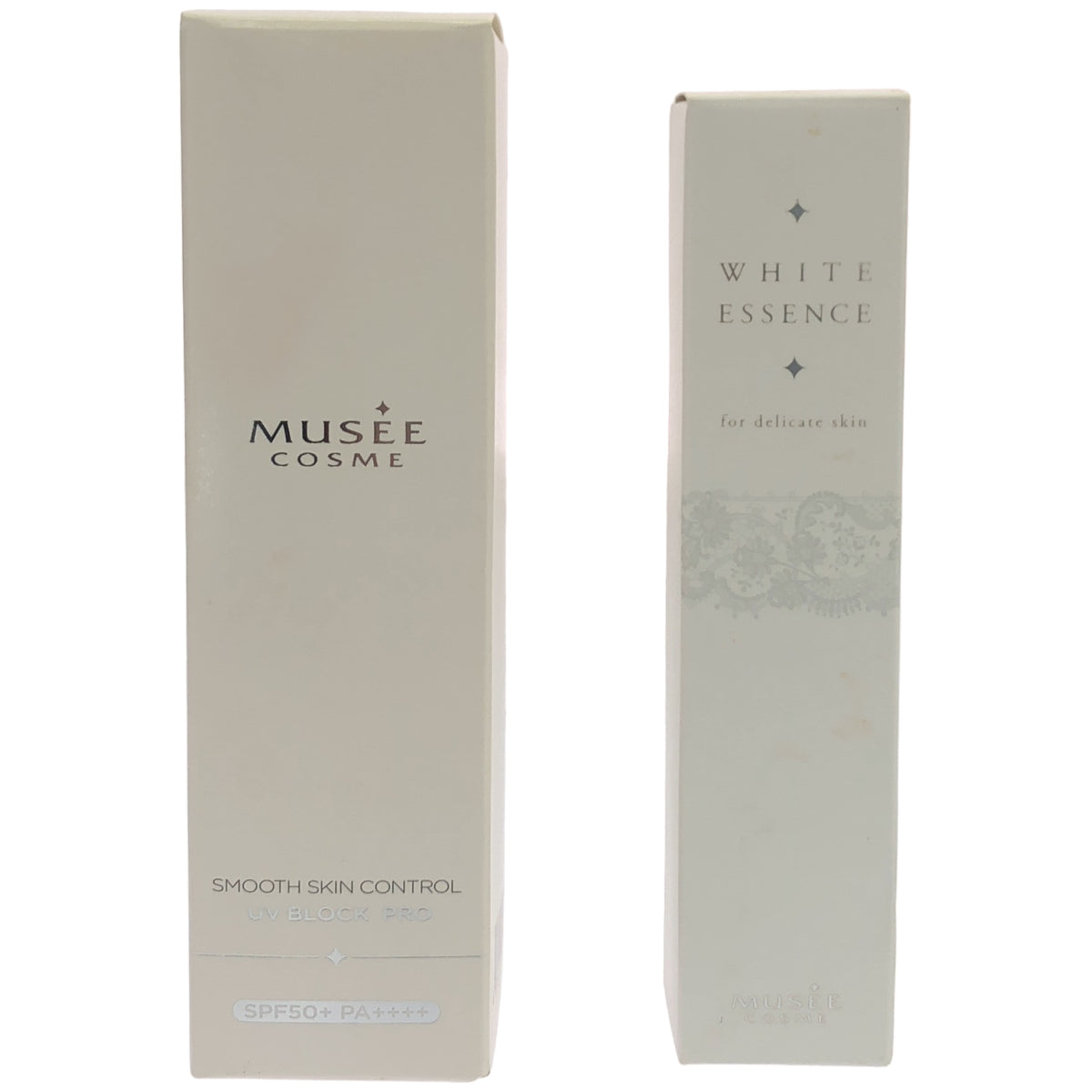 Z000 MUSEE COSME スムーススキンコントロール UVブロックプロ 80g & ホワイトエッセンス for デリケートスキン 30mL 2個セット　ラスト1点！