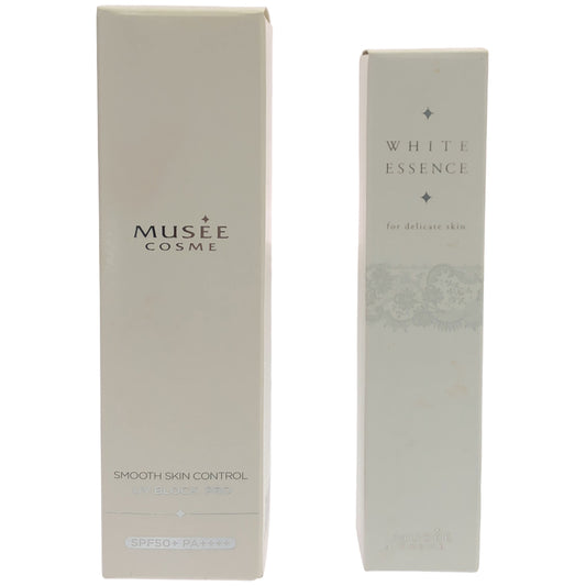 Z000 MUSEE COSME スムーススキンコントロール UVブロックプロ 80g & ホワイトエッセンス for デリケートスキン 30mL 2個セット　ラスト1点！