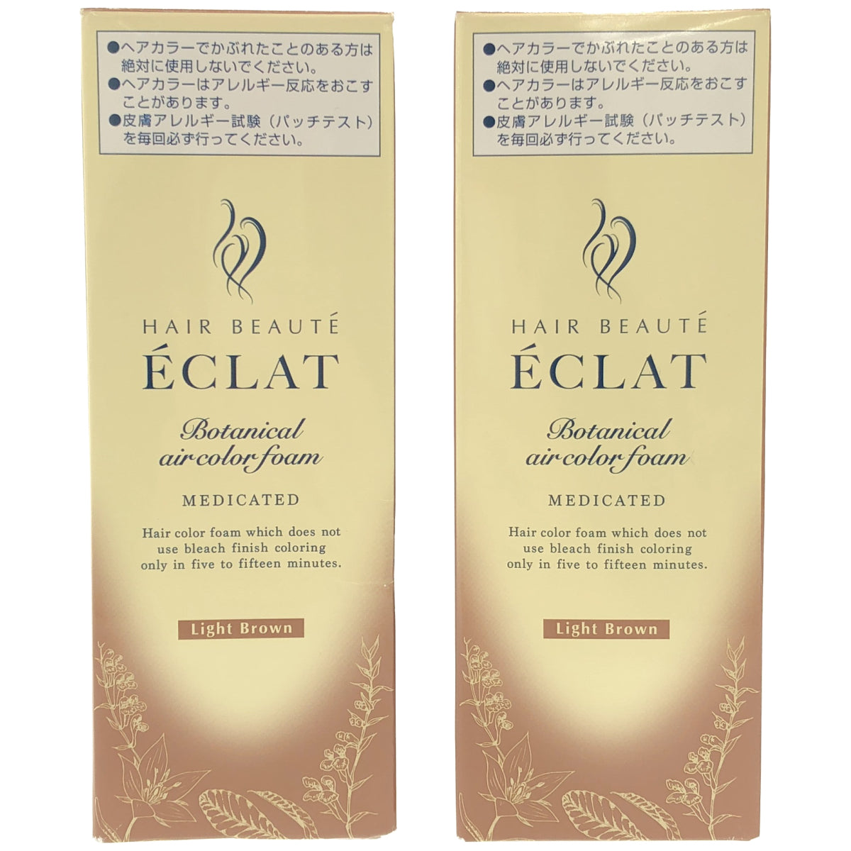 Z000 ヘアボーテ エクラ ボタニカル エアカラーフォーム EX ライトブラウン 80g 2点セット　ラスト1点！