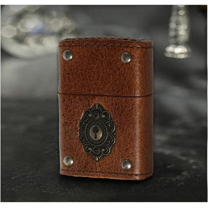 ZIPPO ジッポー ライター 革巻キーホール BN 2-50a ヌメ革 吟スリレザー 鍵穴 茶色ブラウン アンティーク クラッシック おしゃれ 80071